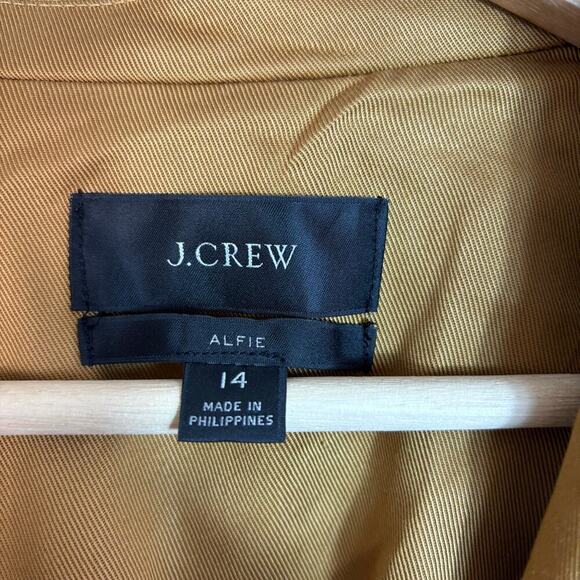 J Crew Alfie in Gramercy Twill Blazer Size 14 Camel Oversize Fit Minimal Office - Picture 7 of 13